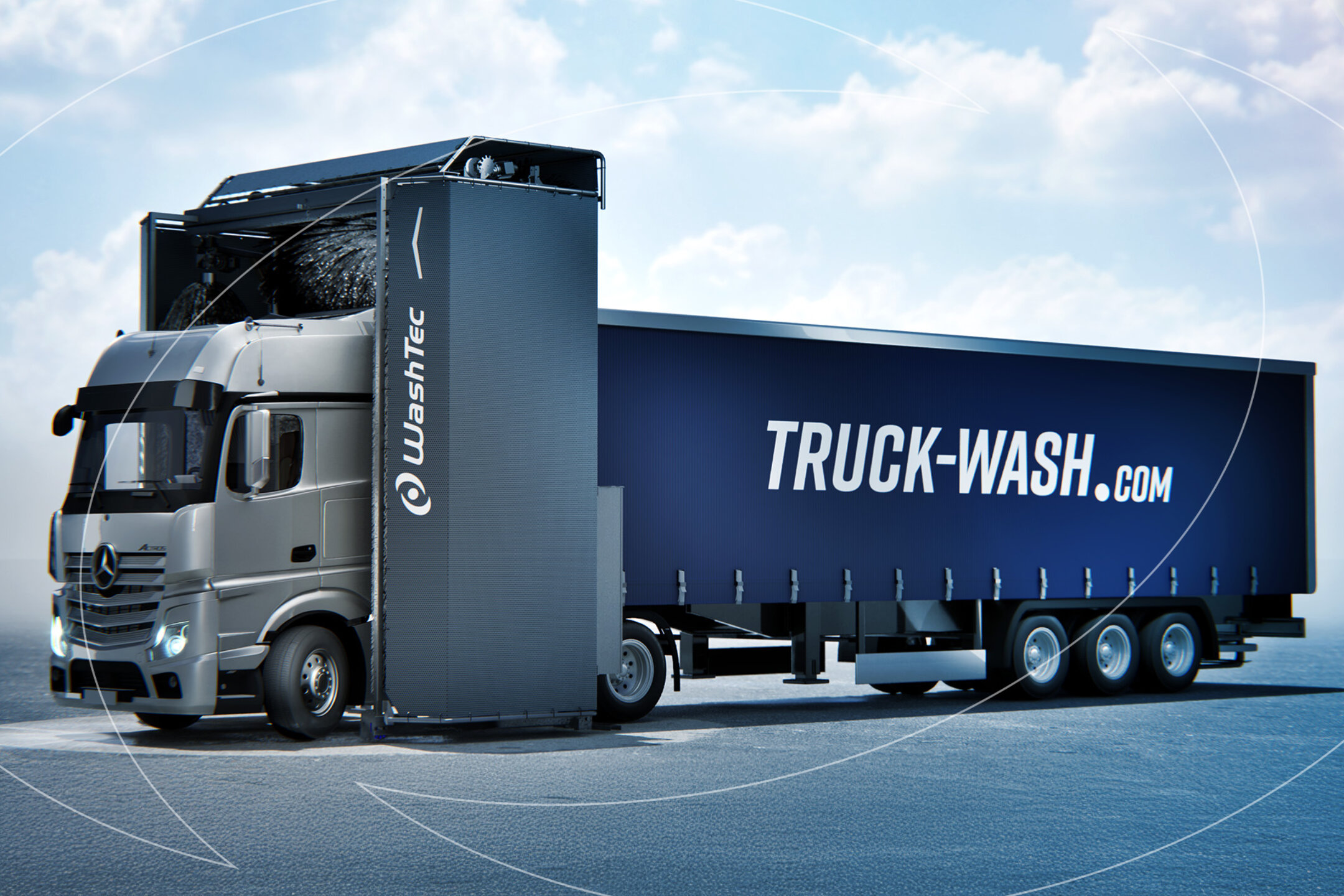 Commercial vehicle washing systems